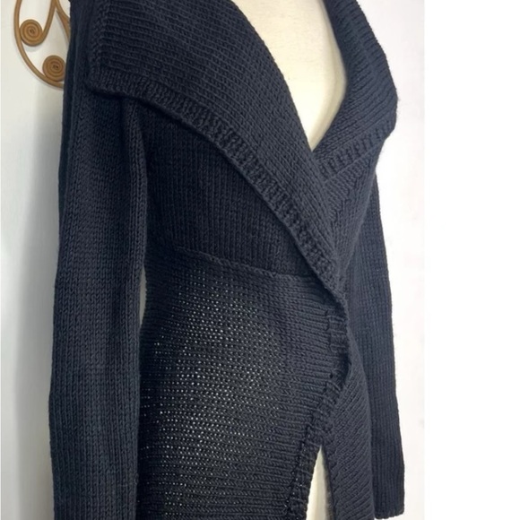 RARE Anthropologie Moth “Shooting Party” wool blend cable knit long cardigan - Picture 2 of 11